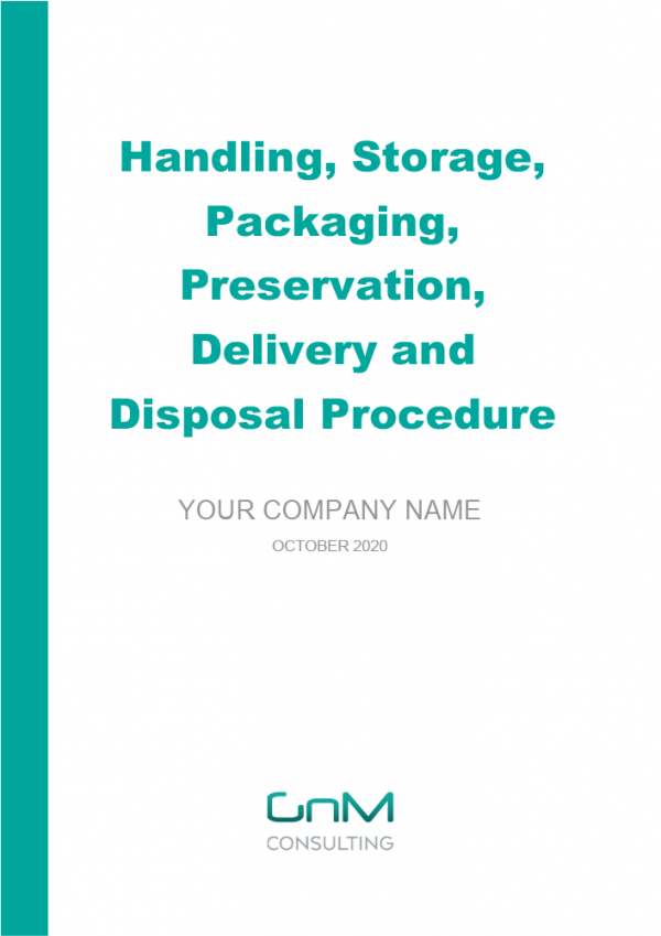 Handling, Storage, Packaging, Preservation, Delivery and Disposal Procedure