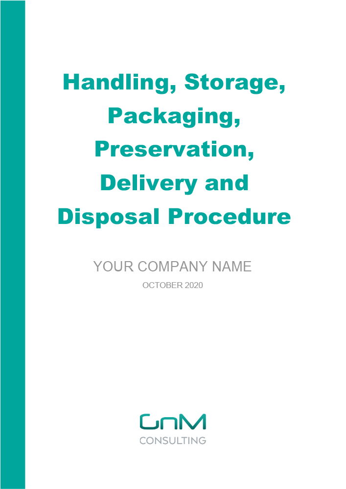 Handling, Storage, Packaging, Preservation, Delivery and Disposal Procedure