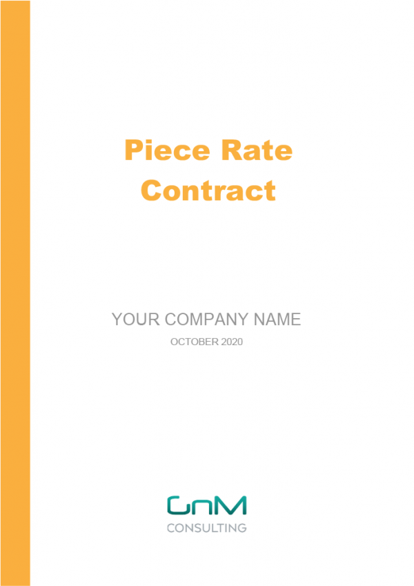Piece Rate Contract